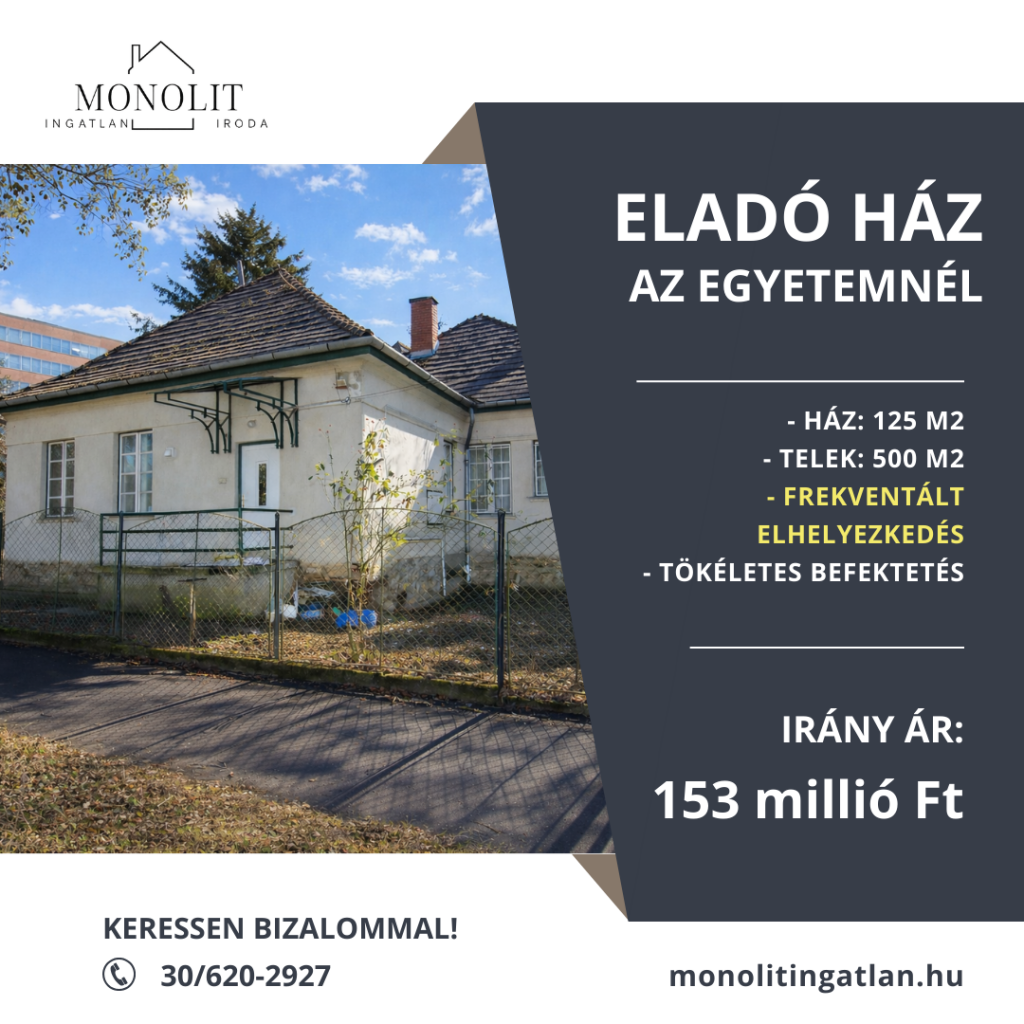 Eladó családi ház Veszprémben Dózsavárosban